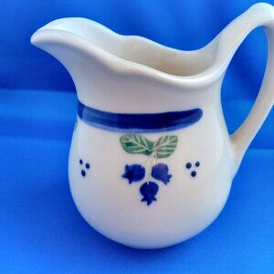 Pottery creamer with blueberry design Hartstone